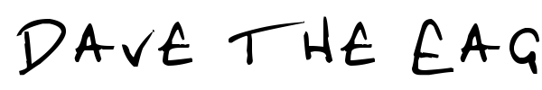 Dave the Eagle font preview